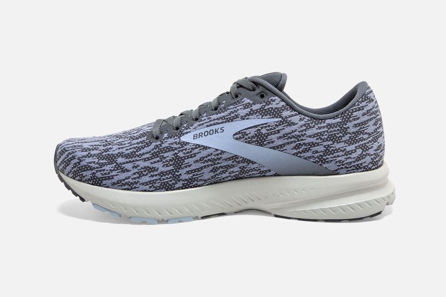 Launch 7 Road Brooks Running Shoes NZ Womens - Grey/Blue - HLIYTW-749